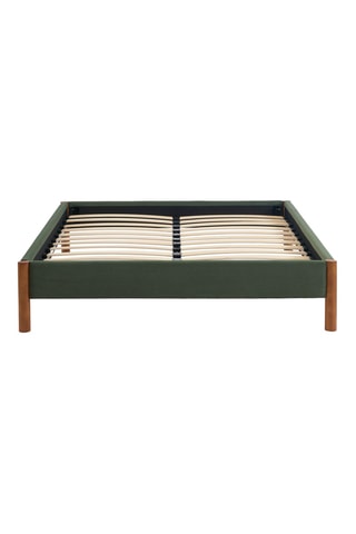 Lit avec sommier en bois d’eucalyptus et bois d’hévéa Bowi - Couchage 140 x 190 cm