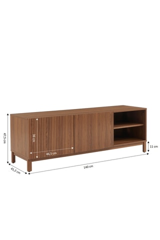 Meuble TV 2 portes Orca - 140 x 47,5 x 36 cm