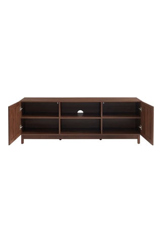 Meuble TV 2 portes en bois d'hévéa Haria - 150 x 63 x 41 cm
