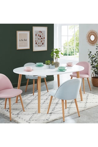 Table extensible en bois d’hévéa massif Oracle - Jusqu'à 6 personnes - 120/126 x 75 x 120 cm
