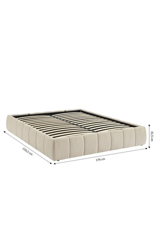 Lit-coffre en bois avec sommier Lavinia - Couchage 160 x 200 cm