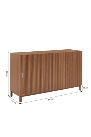 Buffet 3 portes Orca - 140 x 80,8 x 69 cm