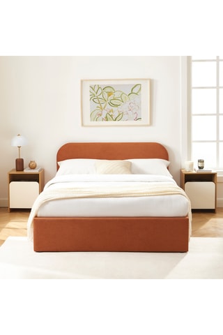 Lit-coffre avec sommier Moka - Couchage 140 x 190 cm