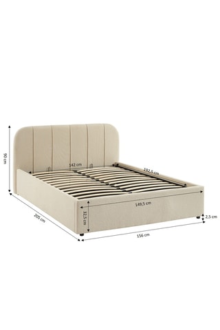 Lit-coffre avec sommier Yume - Couchage 140 x 190 cm