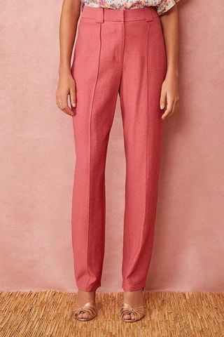 Broek Hoge Taille Saverino - Koraalrood 