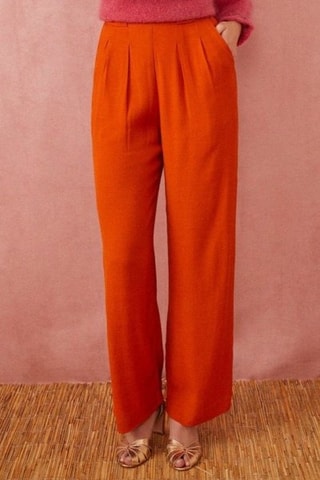 Broek Hoge Taille Rositana - Oranje 
