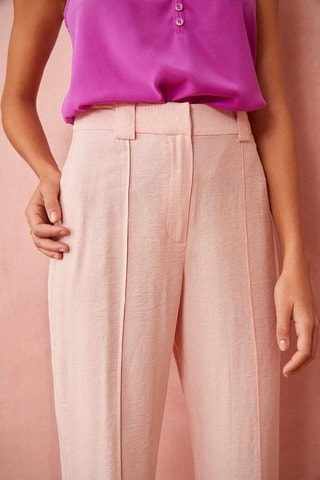 Broek Hoge Taille Saverino - Poederroze 