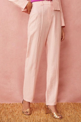 Broek Hoge Taille Saverino - Poederroze 