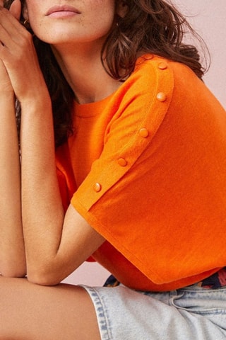 Top en lin Dixone - Orange