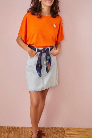 Top en lin Dixone - Orange