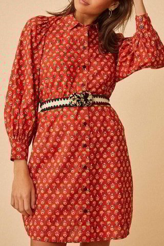 Robe chemise Elnido - Rouge brique