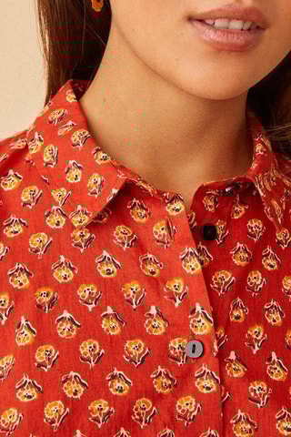 Robe chemise Elnido - Rouge brique