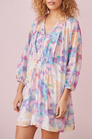Robe droite Ustali - Violet et vert