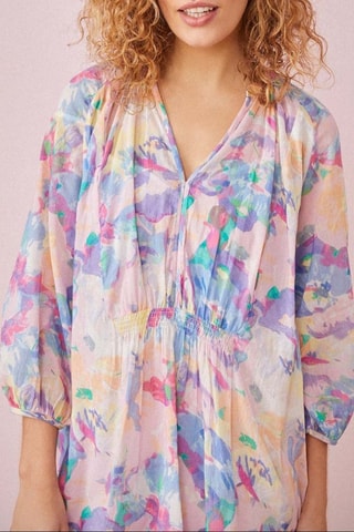 Robe droite Ustali - Violet et vert