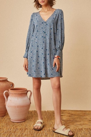 Robe droite Tessali - Bleu pétrole
