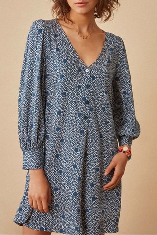 Robe droite Tessali - Bleu pétrole