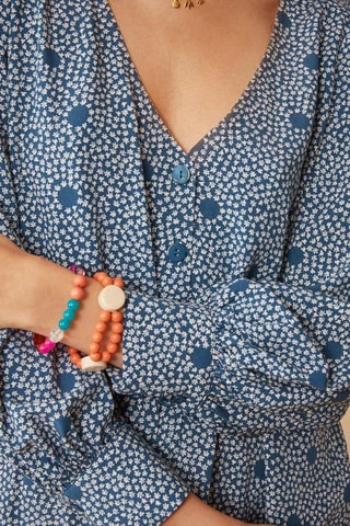 Robe droite Tessali - Bleu pétrole