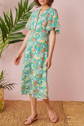 Robe midi Tamiane - Vert clair