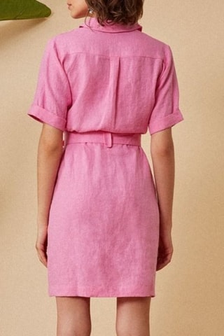 Robe chemise en lin Tandem - Rose