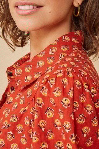 Chemisier Elnette - Rouge brique