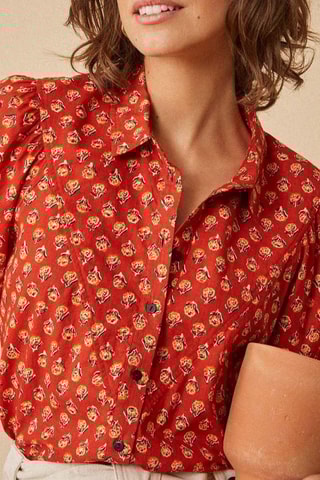 Chemisier Elnette - Rouge brique