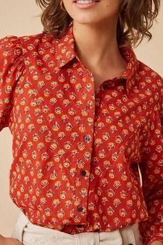 Chemisier Elnette - Rouge brique