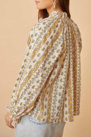 Blouse Stefana - Ecru et jaune