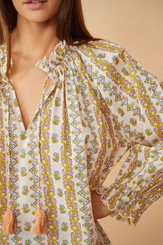 Blouse Stefana - Ecru et jaune
