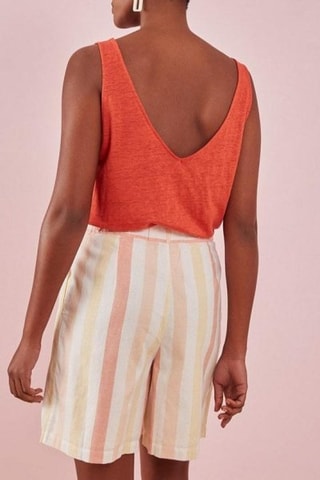 Short Hoge Taille Robi - Ecru en Roze 