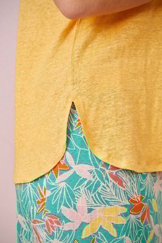 T-shirt en lin Hanami - Safran
