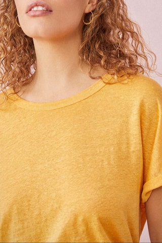 T-shirt en lin Hanami - Safran