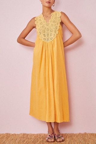 Robe midi Rubinata - Safran