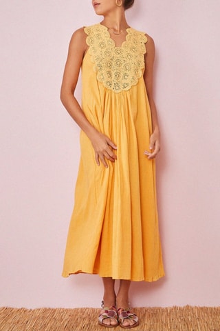 Robe midi Rubinata - Safran