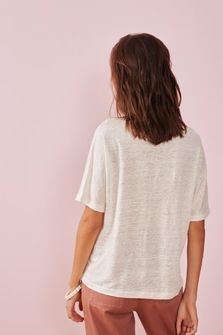 T-shirt relaxed en lin Helena 2 - Écru
