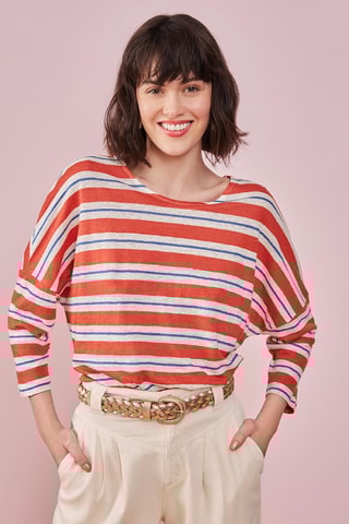 T-shirt en lin Hazia - Orange