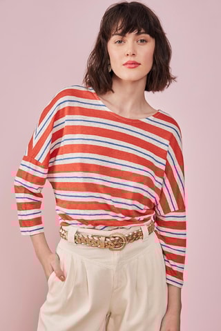 T-shirt en lin Hazia - Orange