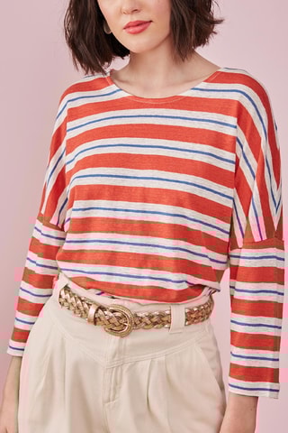 T-shirt en lin Hazia - Orange