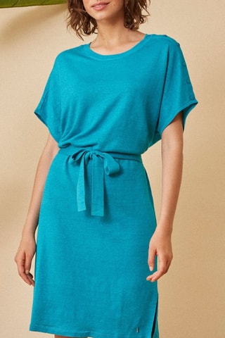 Robe en lin Amazonite - Turquoise