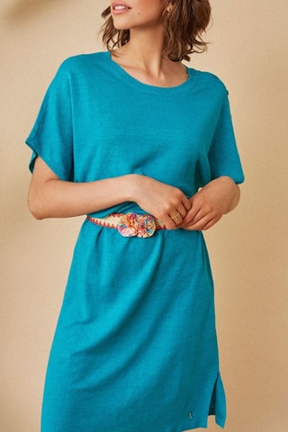 Robe en lin Amazonite - Turquoise