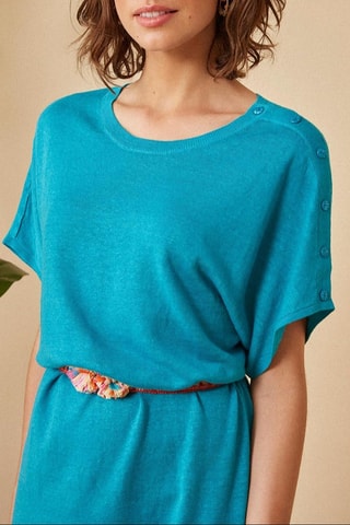 Robe en lin Amazonite - Turquoise