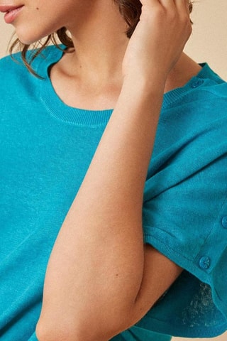 Robe en lin Amazonite - Turquoise