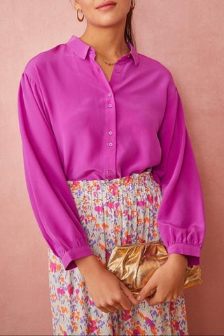 Chemisier en soie Toninou - Fuchsia