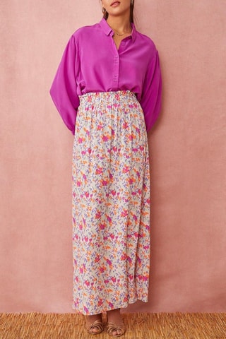 Chemisier en soie Toninou - Fuchsia