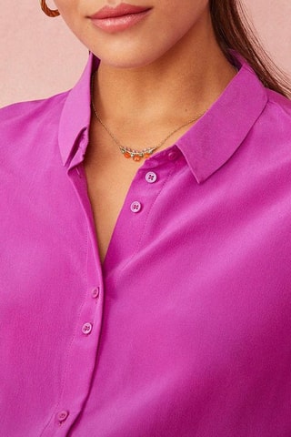 Chemisier en soie Toninou - Fuchsia