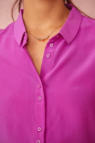 Chemisier en soie Toninou - Fuchsia