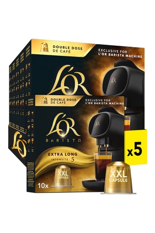 50 capsules XXL Café L'Or Barista Double Extra Long Intensité 5 - Compatibles Nespresso®*