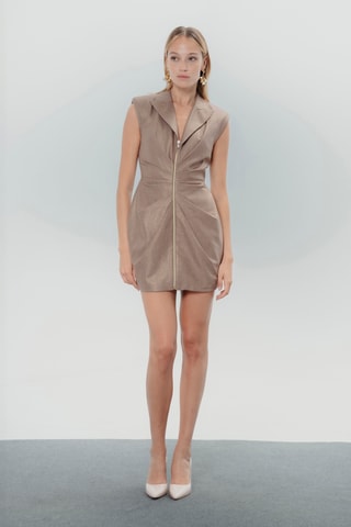 Vestido drapeado - Dourado