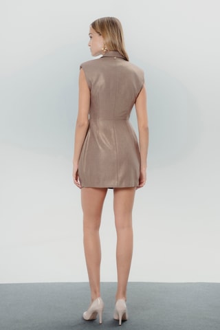 Vestido drapeado - Dourado