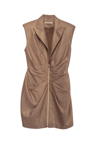 Vestido drapeado - Dourado
