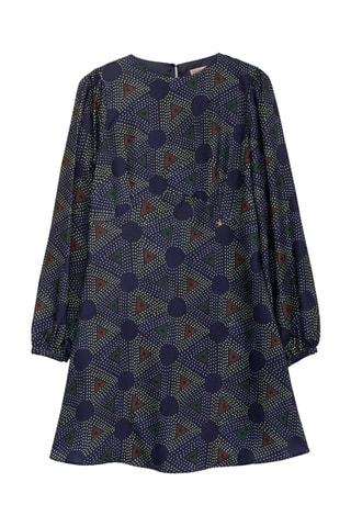 Vestido trapézio - Azul-marinho